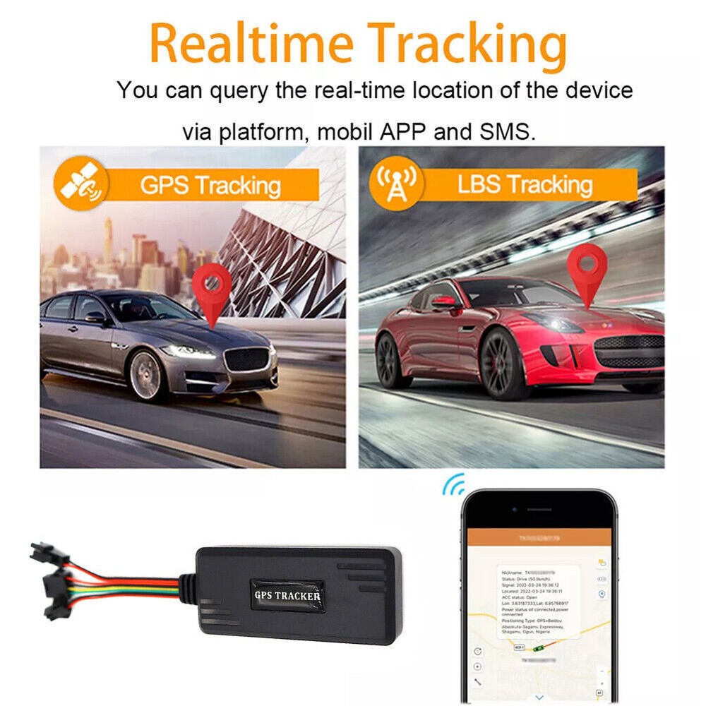 4G Car GPS Tracker Real-time Tracking Locator Device Remote Control Anti Theft