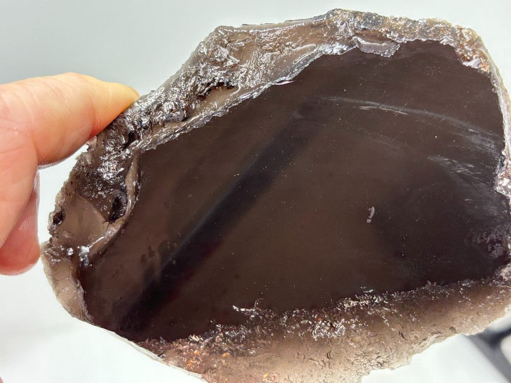 Black Obsidian Slab Lapidary Cabbing Knapping Combo ship avail