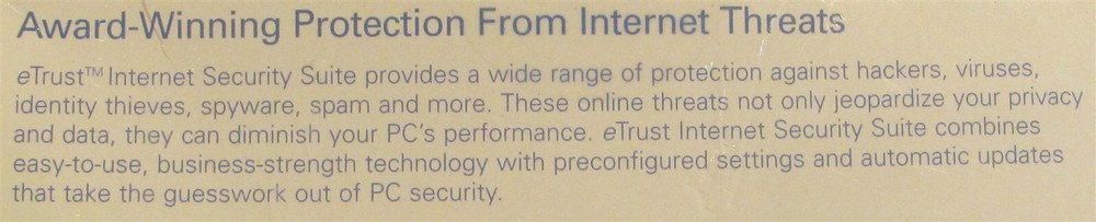 eTrust Internet Security Suite & Desktop DNA Migrator Bundle (Discontinued!)