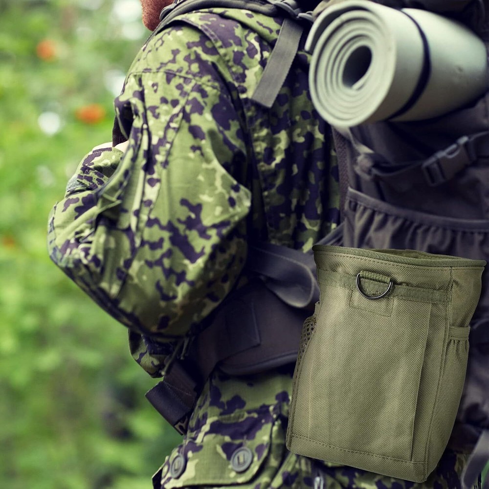 Military Tactical Molle Dump Pouch Drawstring Magazine Pouch Adjustable Ammo Bag