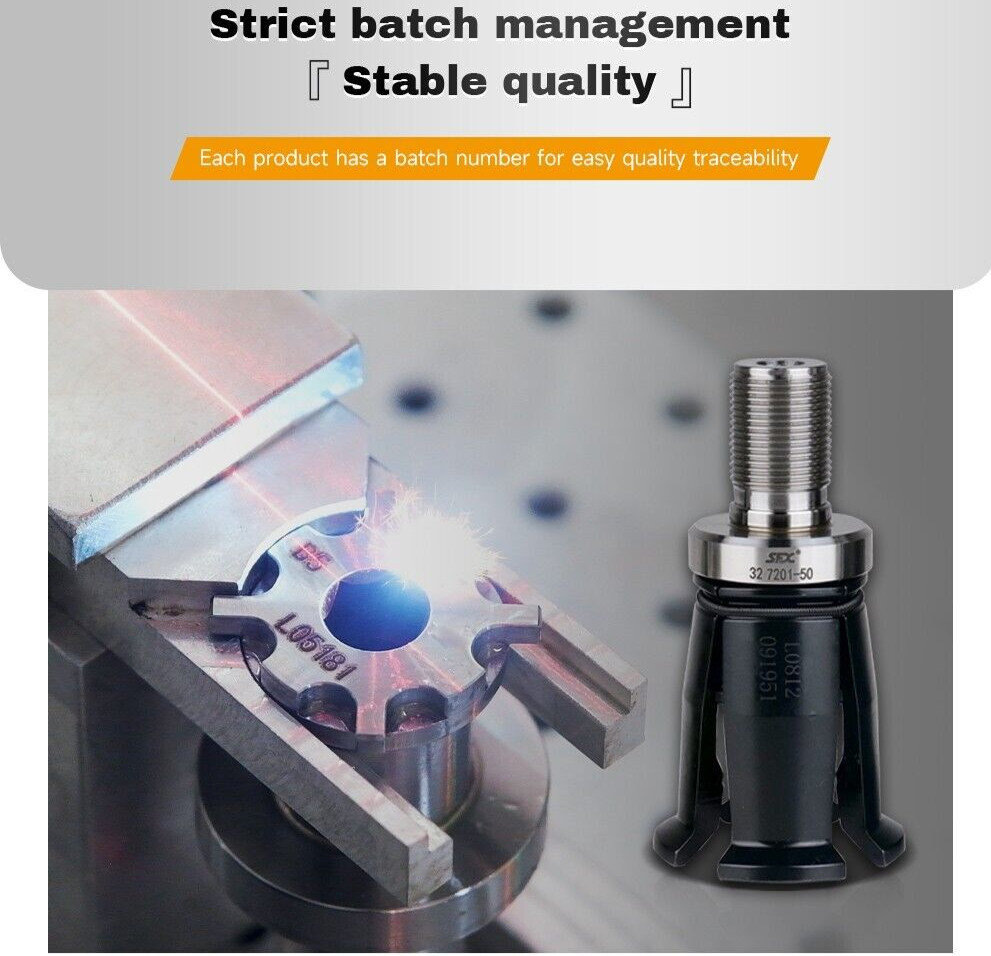 DIN50 Spindle Pull Claw CNC Gripper 4 Petal Female External Thread Tool Milling