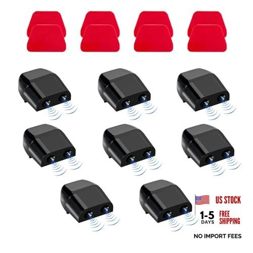 8 PCS Deer Whistles for Car, Avoid Collisions Save Deer Warning 8PCS Black