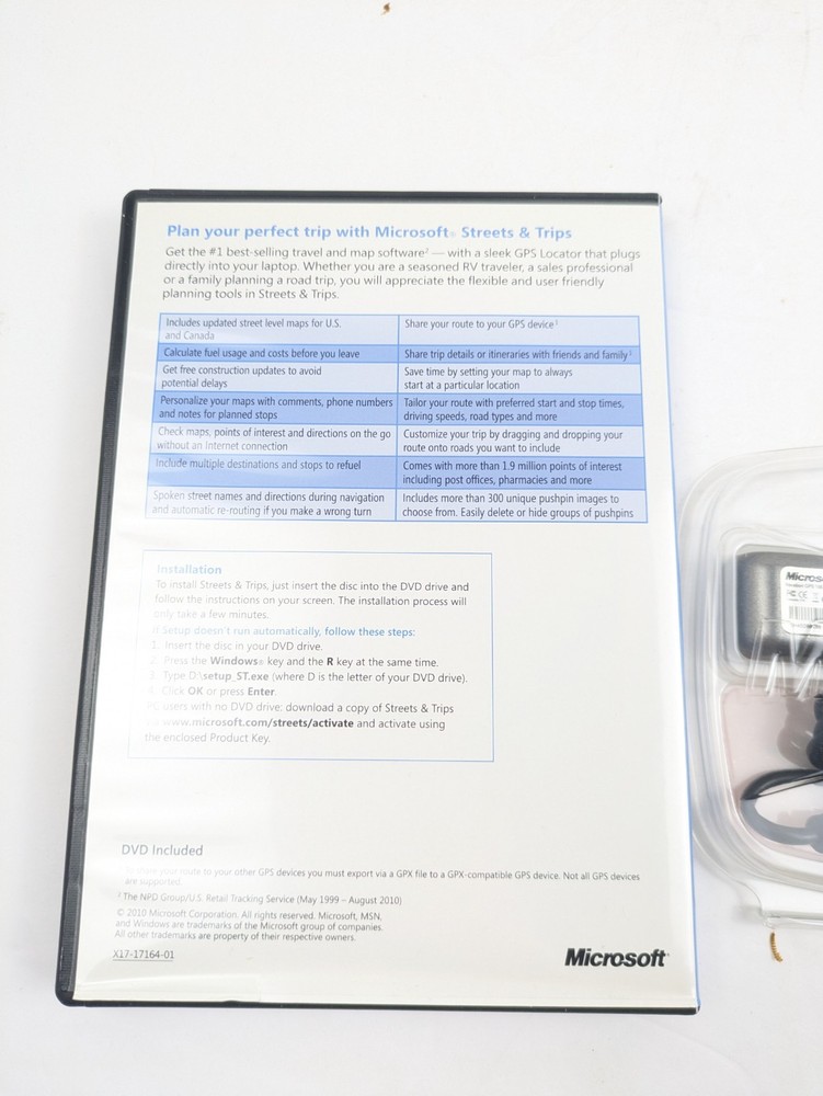 Microsoft Streets & Trips 2009 with GPS Locator Mini box