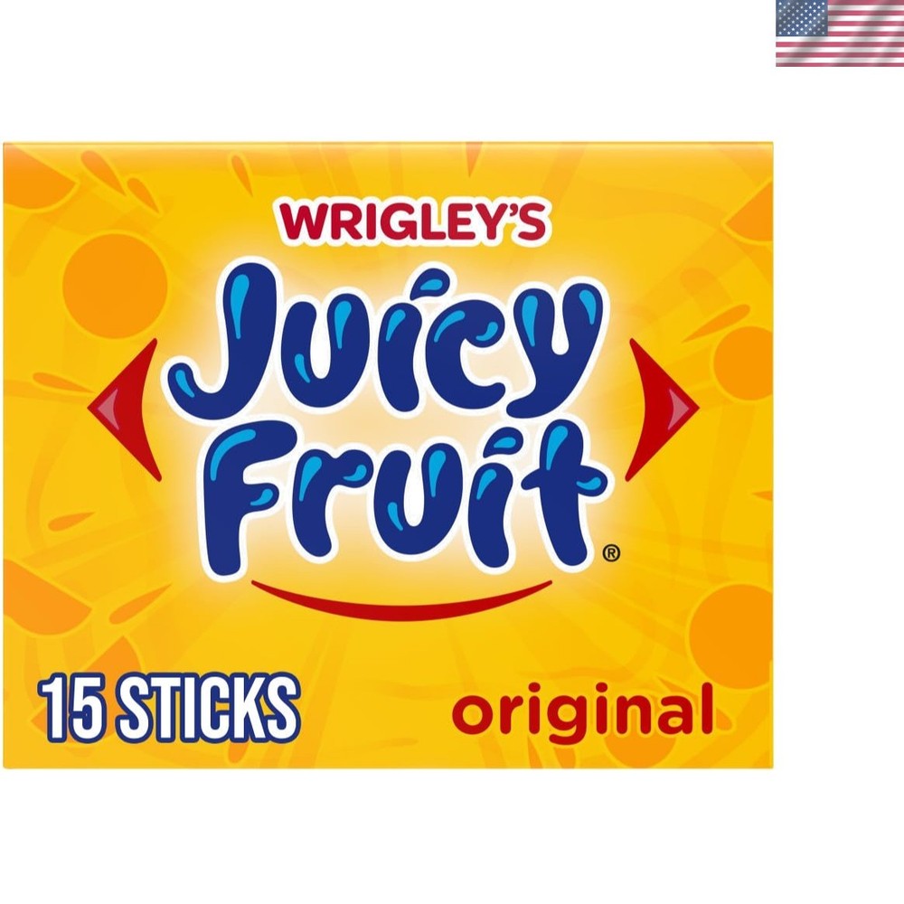 Juicy Fruit  Bubble Gum, 15-Count Pack - Timeless Fruity Delight