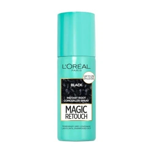 Loreal Paris Magic Retouch Root Concealer Spray Black 75ml Instant Grey Cover x2