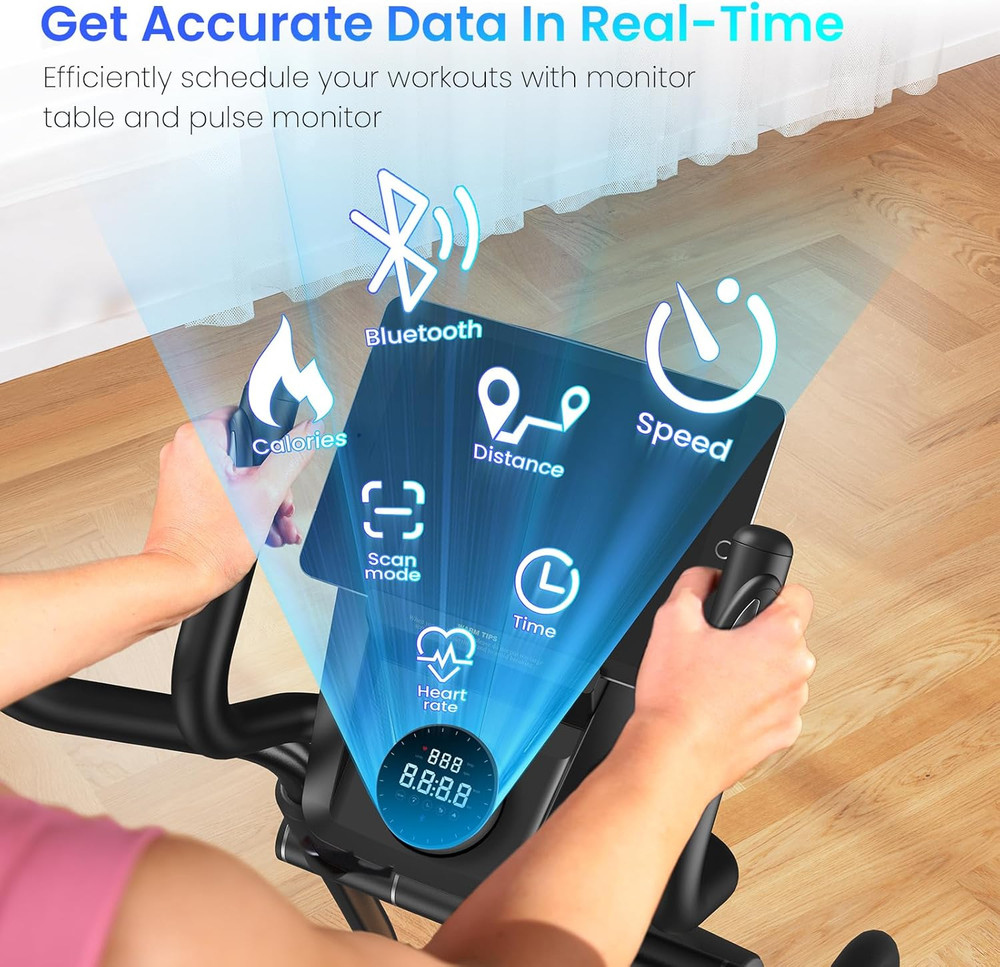 Elliptical Machine, Cross Trainer for Home Use with Hyper-Quiet Electromagnetic
