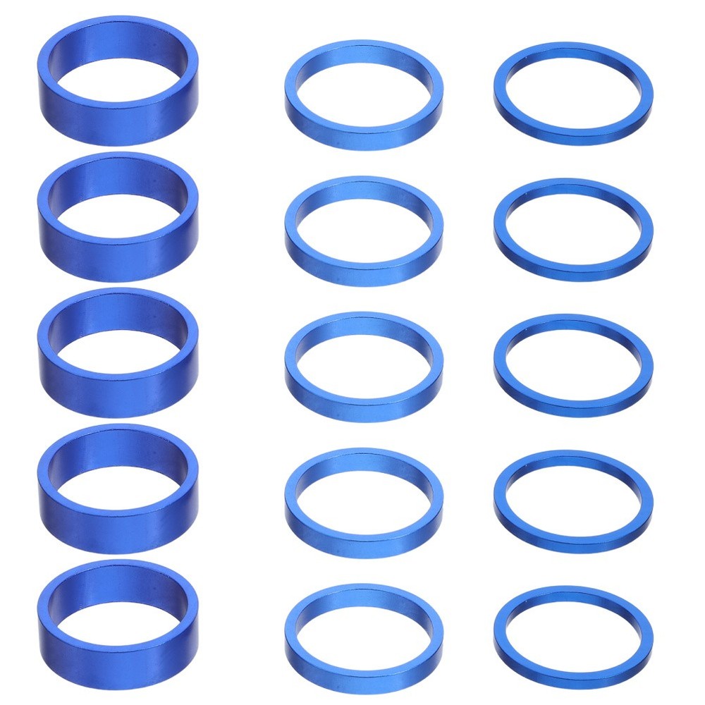 15 Pcs Bike Headset Spacers Handlebar Stem Bicycle Front Fork Washer