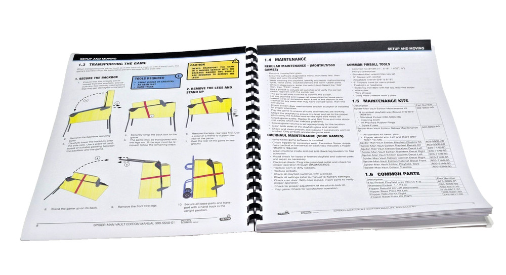 SPIDER-MAN VE, STERN, SERVICE AND OPERATION MANUAL