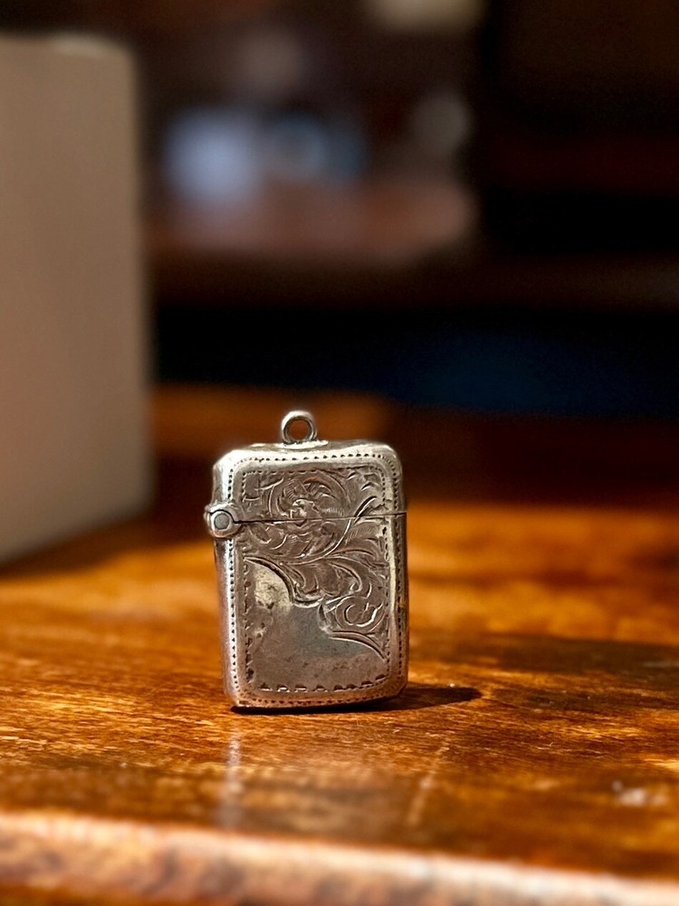 Antique Sterling Silver Match Safe c.1901- H.Huntly +Sons