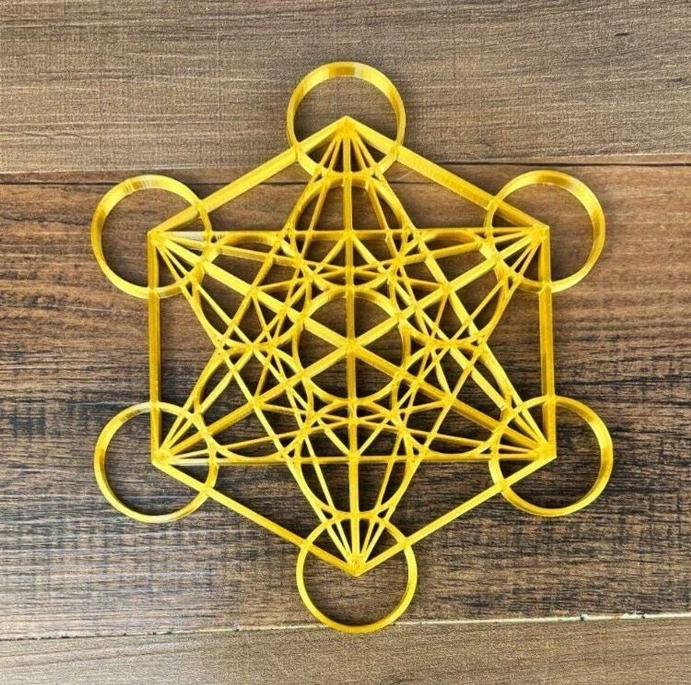 (2) Metatron Cube Meditation Sacred Geometry Wall Art Decor