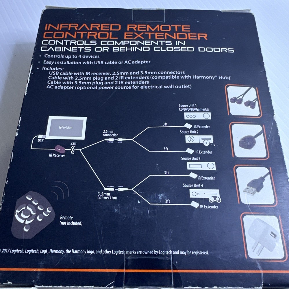 New blackweb Infrared Remote Control Extender Controls up to 4 Devices