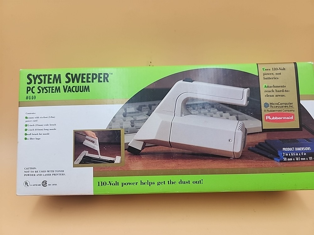 Rubbermaid PC System Vacuum Sweeper 440 Micro Computer Acc Original Box