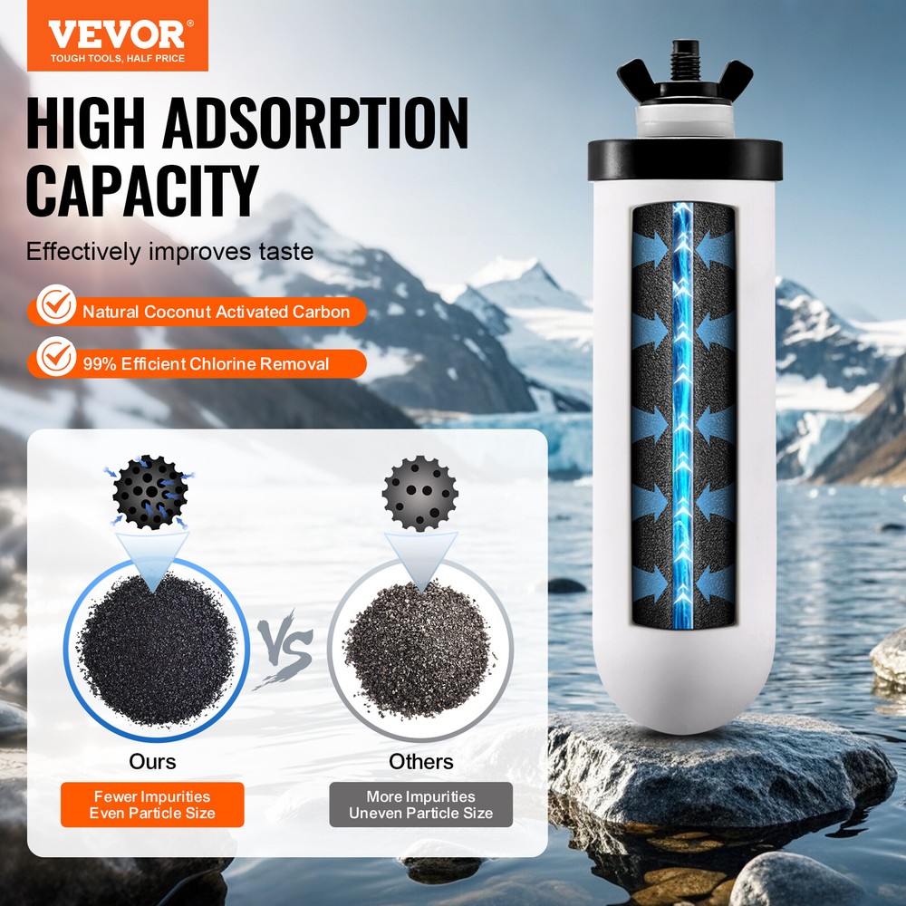 Purification Water Filter Replacement for Gravity Filter System 2 Pack