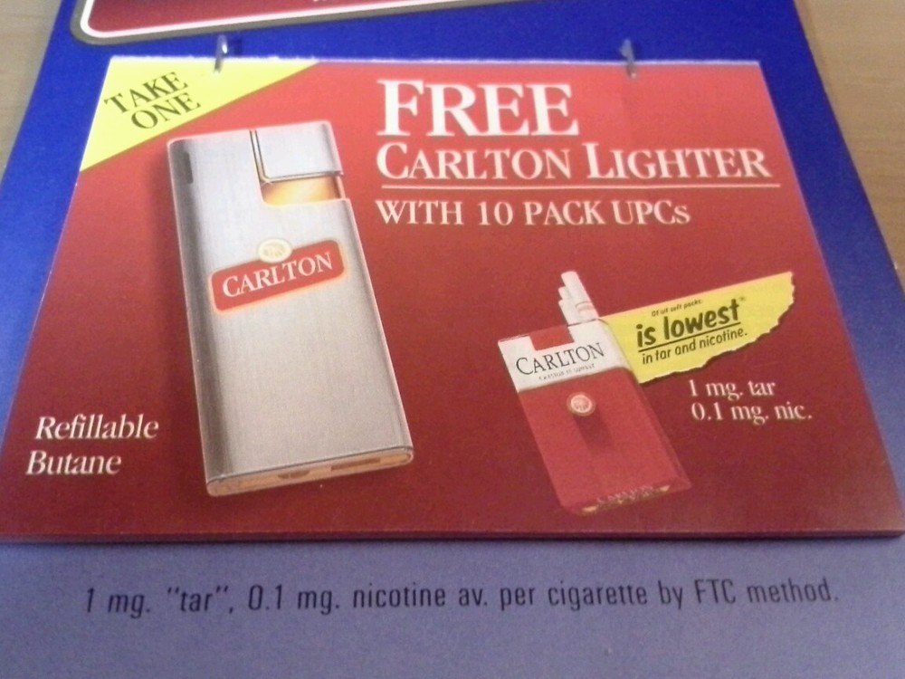 Carlton Cigarettes Carlton Is Lowest Free Carlton Lighter Display Header
