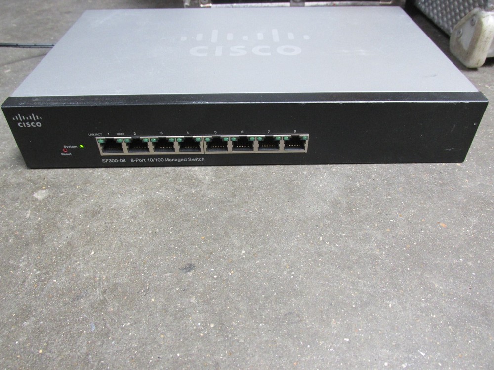 Cisco 8 port 10/100 managed ethernet switch SF300-08