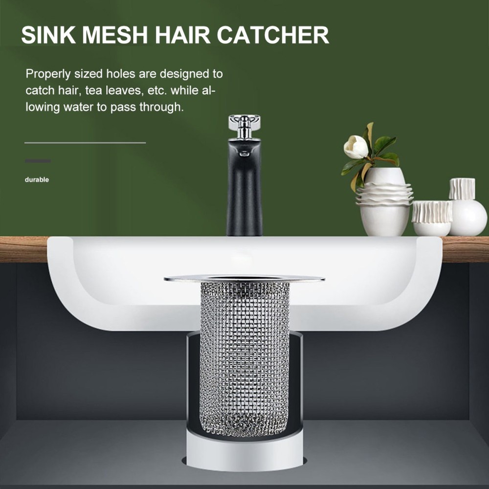 2 Pack Stainless Steel Screen Filter Sink Drain Basin Drainage Strainer