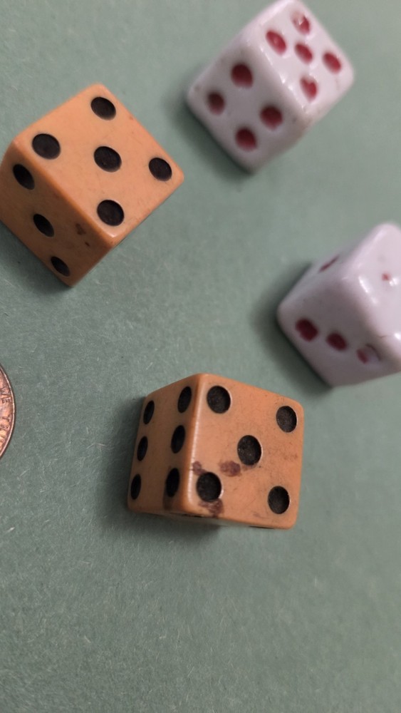 Antique Dice Two Pair