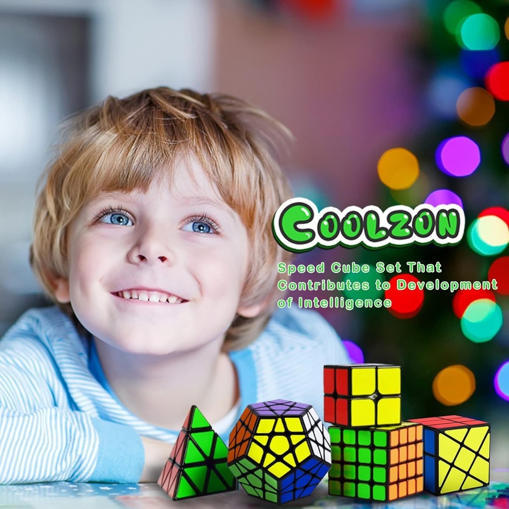 Speed Cube Set, Puzzle Cube, Magic Cube 2X2 4X4 Pyraminx Pyramid Megaminx Fenghu