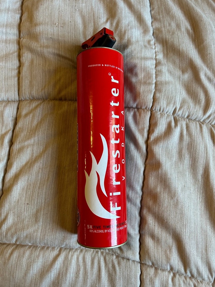FireStarter  EMPTY Bottle  Premium Vodka 750ml  Fire Extinguisher Shape.