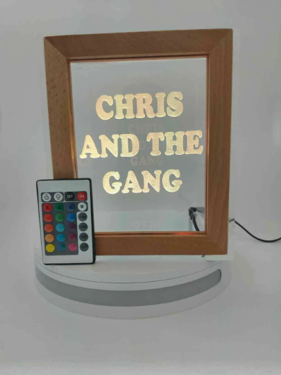 Personalized Tip Box Raffle Fund Raiser Donation Jar Engraved Light Changing LED