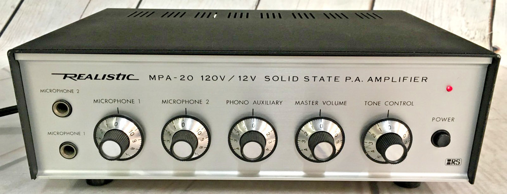 Vintage Realistic MPA-20 Solid State PA Amplifier