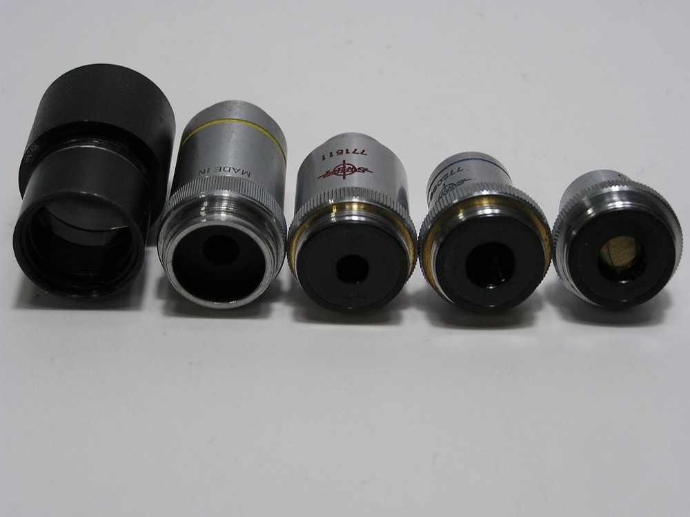 Vintage Microscope Objective Lens & Eye Piece Lens