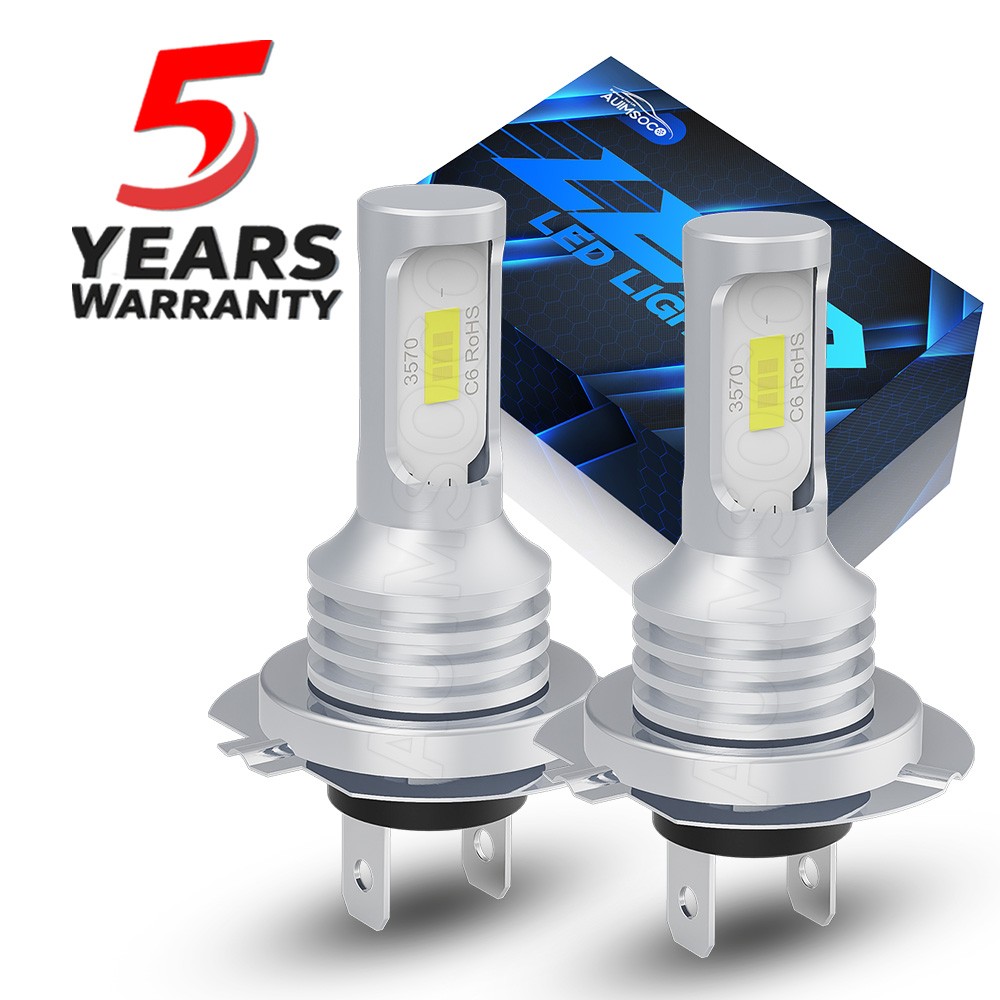 2x H7 LED Headlight Bulb Kit High Low Beam 80000LM Super Bright 6500K White E4EA