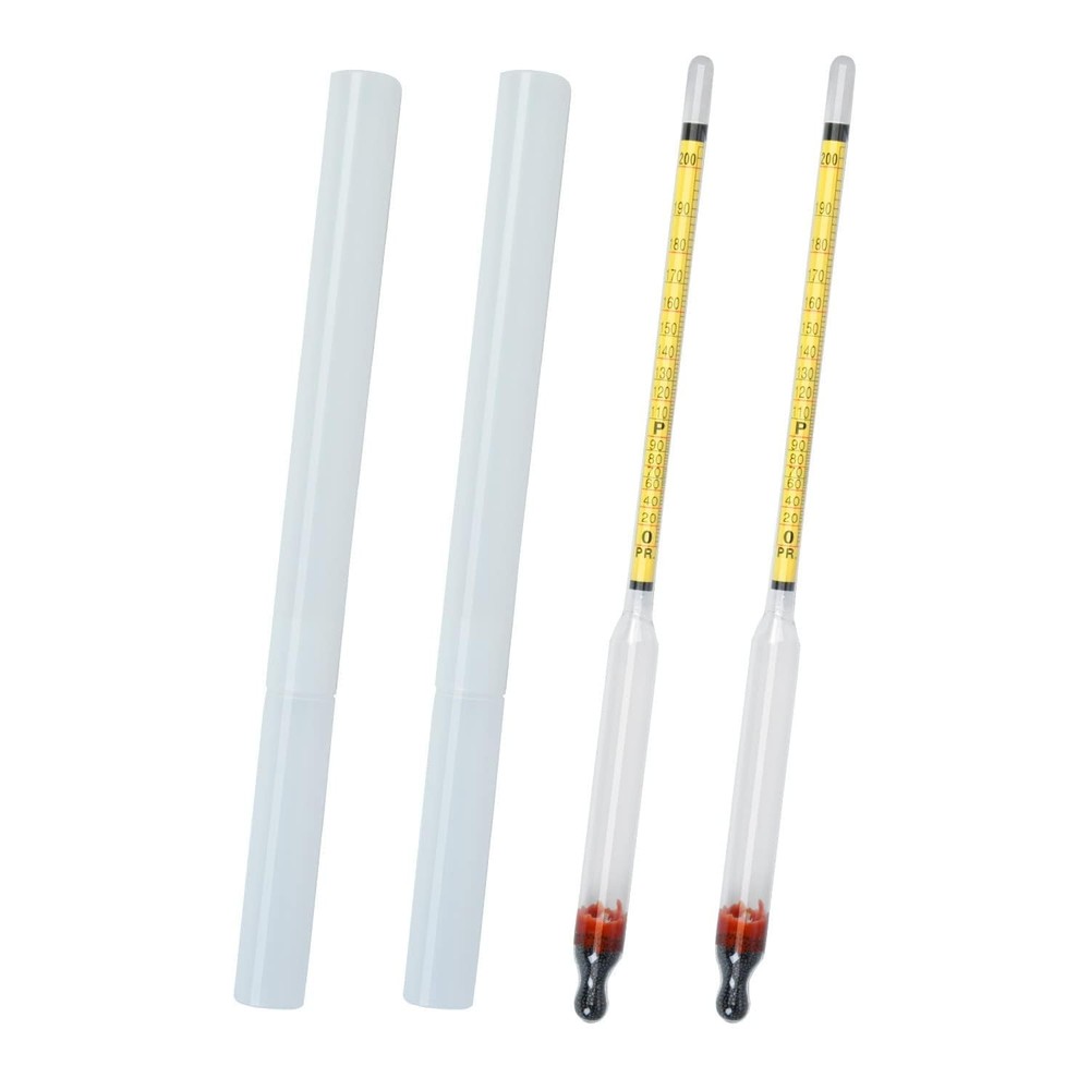 Hydrometer Alcohol Meter, 0-200 Proof and Tralle...
