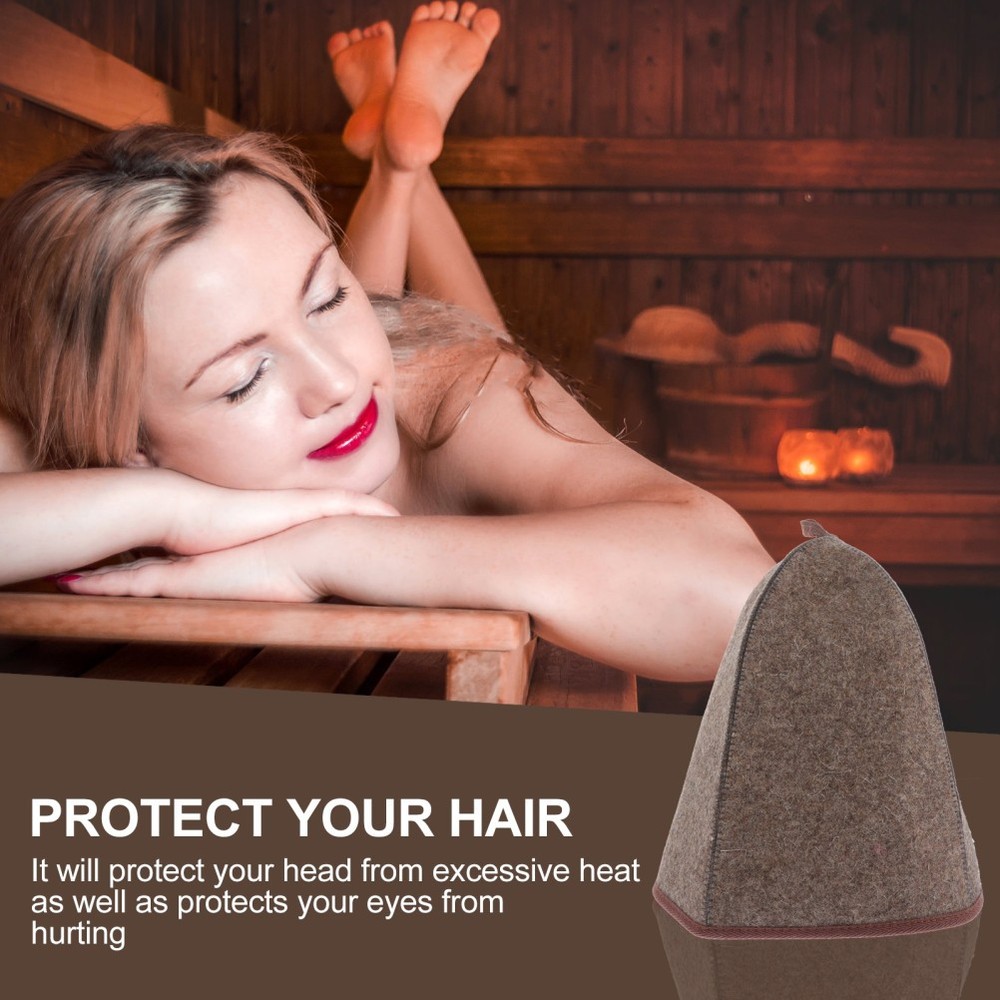 Wool sauna accessories Hat Sauna Hat for Men Wool Felt Bath
