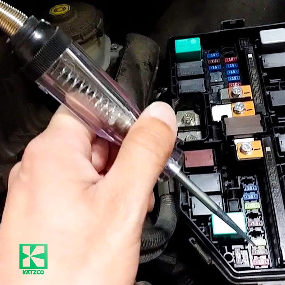 Durable Electrical Continuity Tester - 6-12V/24V, Sharp Probe & Indicator Light