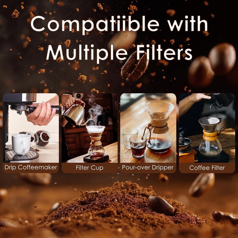 Unbleached Cone Coffee Filters 1000 Count for Pour Over & Drip Coffee Makers