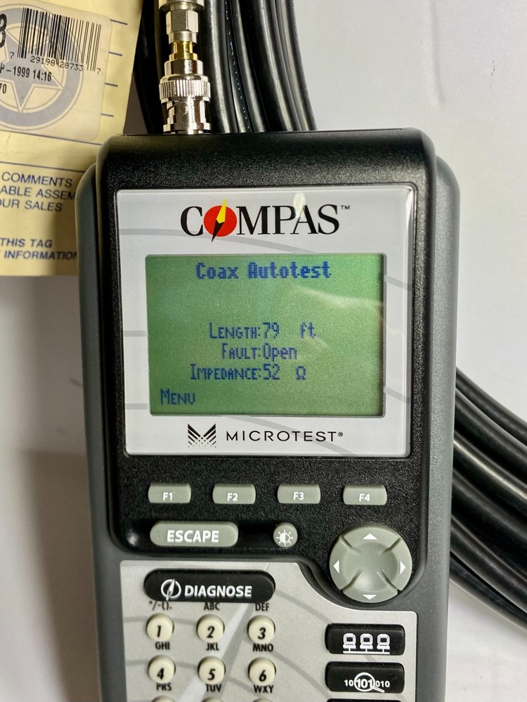 Microtest Compas LAN/WAN Protocol Analyzer Far End Adapter, Cables, 2939-4000-02