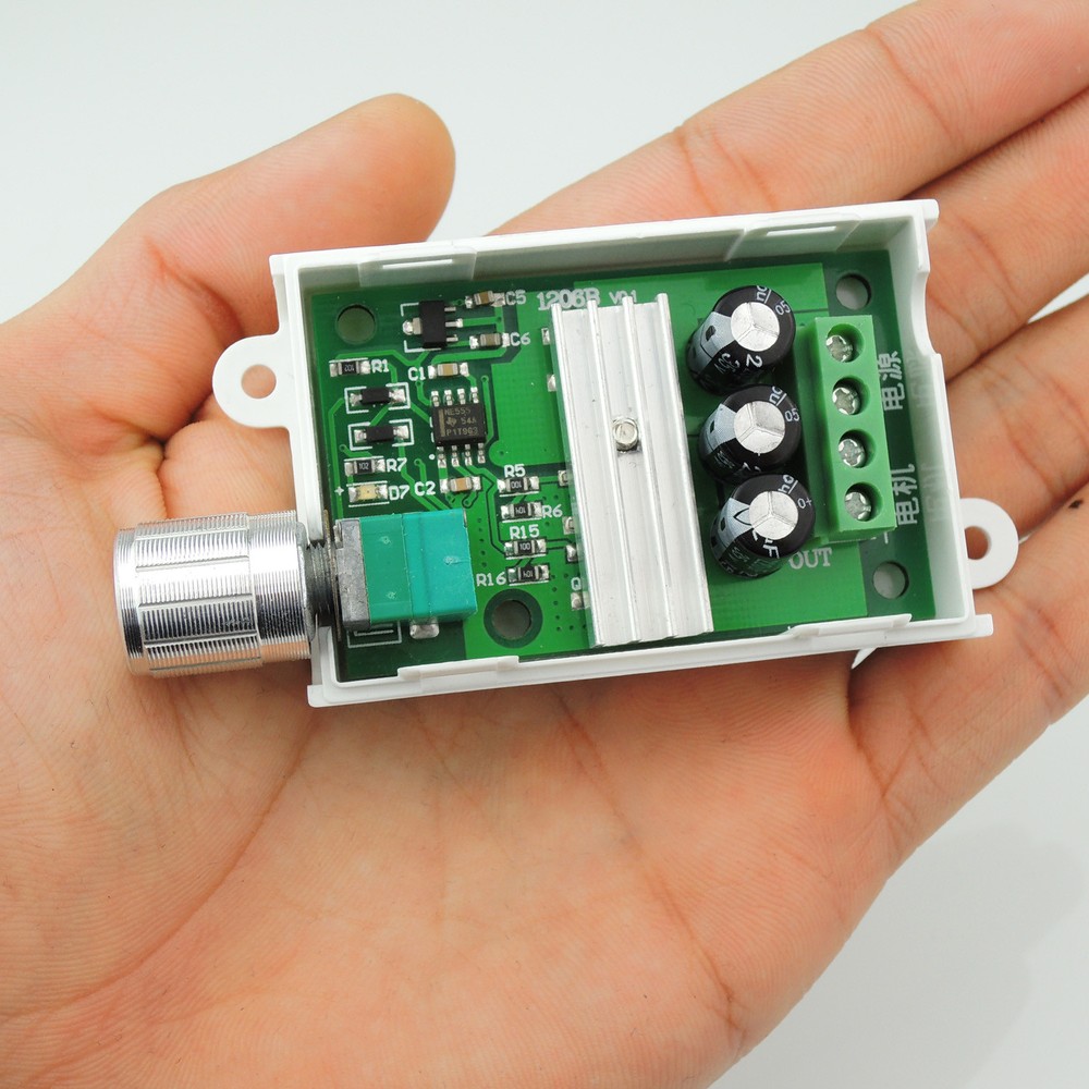 6V-28V 3A Max PWM DC Motor Speed Controller Switch Function with White Shell UG