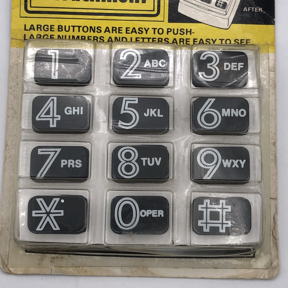 Buddy Touch Tone Phone Attachment Large Number Button panel NOS NIB