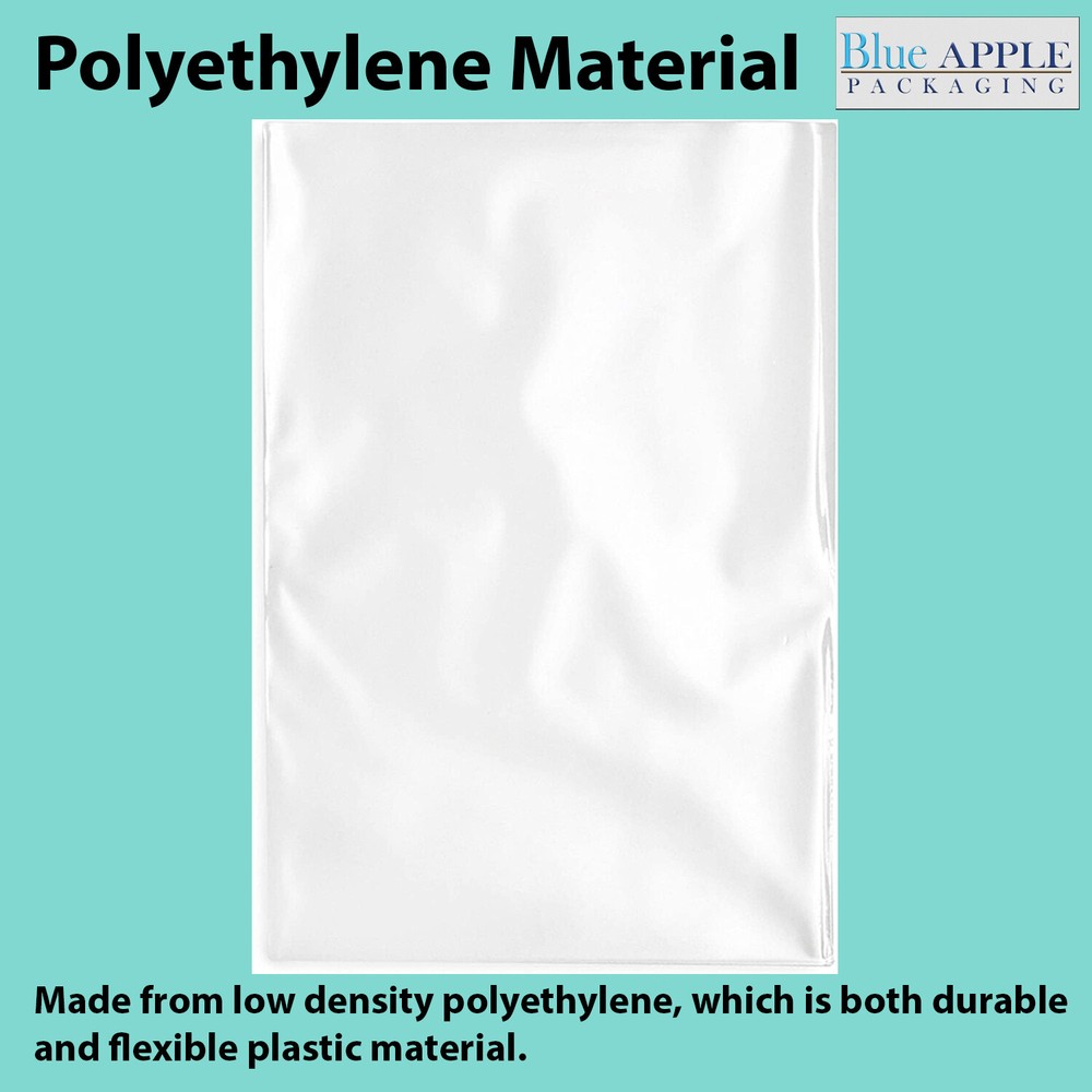 Multiple Sizes Clear Poly Bags 2Mil Flat Open Top Plastic Packaging Packing LDPE