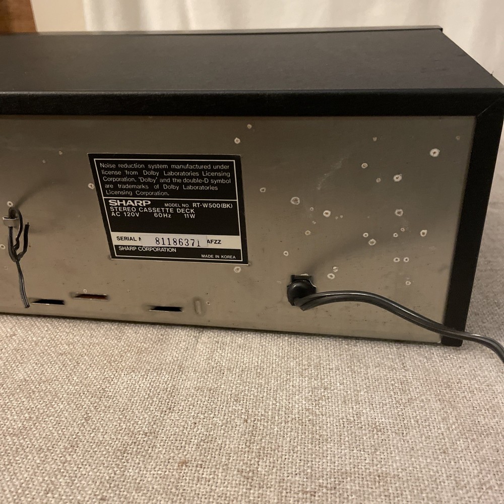 SHARP RT-W500 Stereo Double Cassette Deck Functional READ