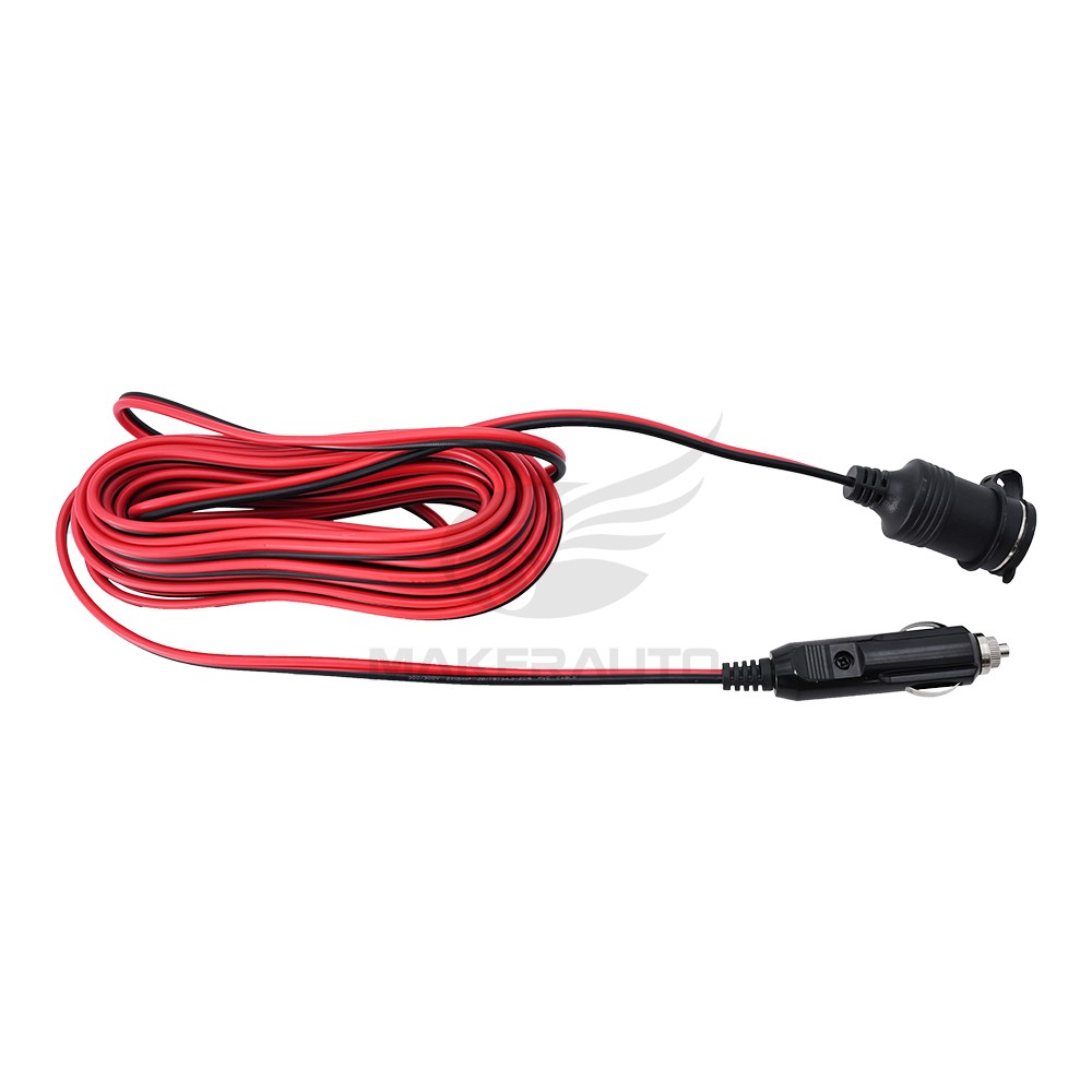 24 FT Car Cigarette Lighter Socket Extension Cord Cable Heavey Duty Adapter 12V