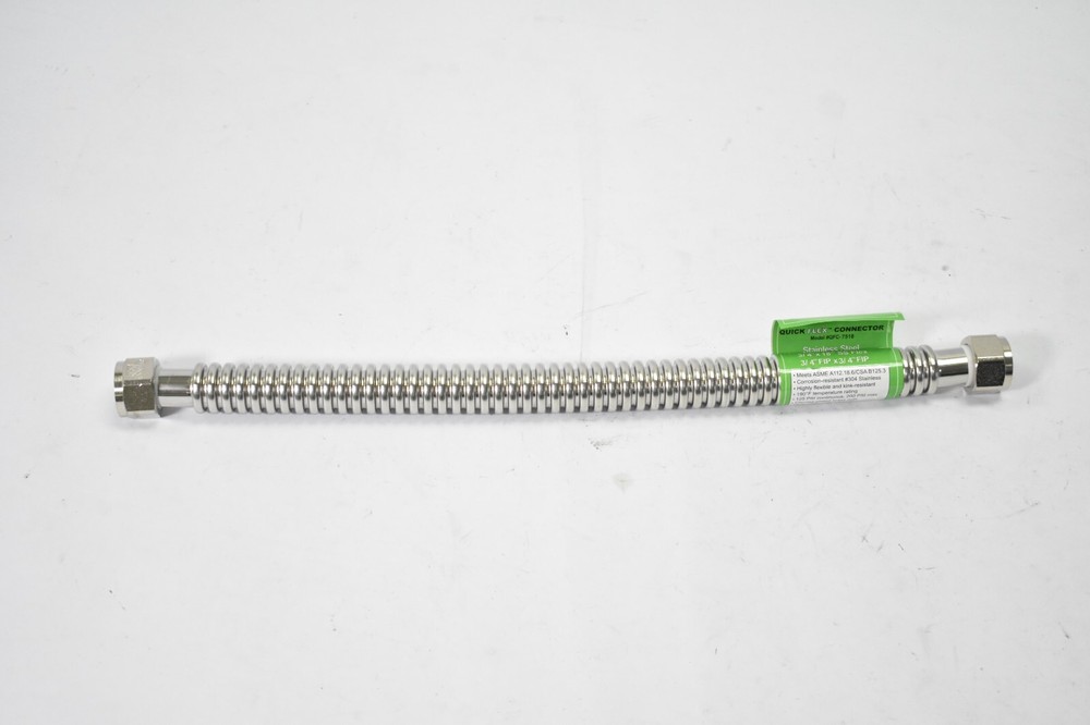 Holdrite Quick Flex Water Heater Connector Stainless Steel 3/4" x 18" QFC-7518
