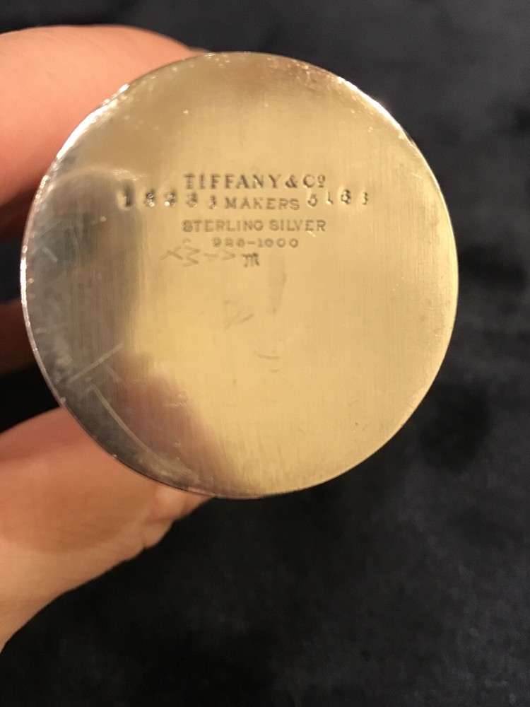 Tiffany & Co Sterling Silver Container Monogrammed “ HCB”