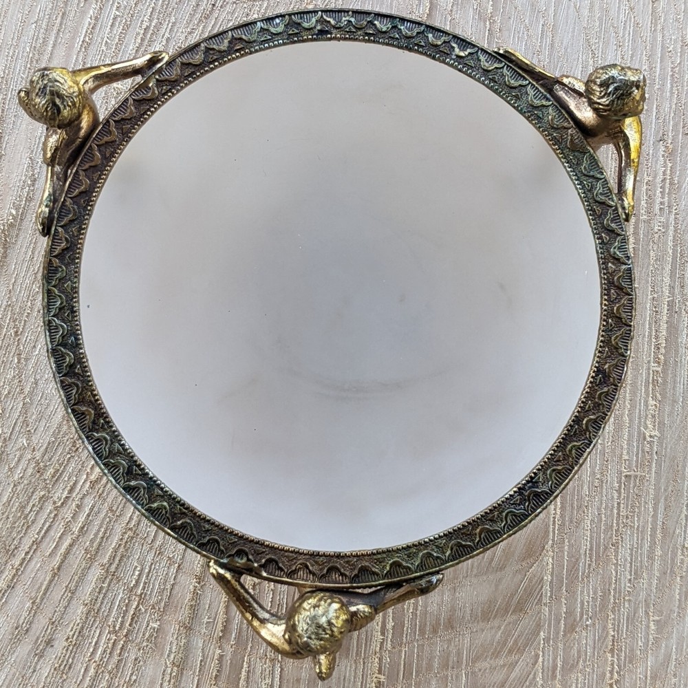 Antique Cherub Trinket Vanity Bowl