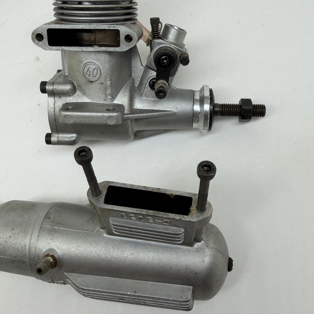 OS Max FP 40 RC Airplane Engine w/ E3030 Muffler Untested Sold As Is