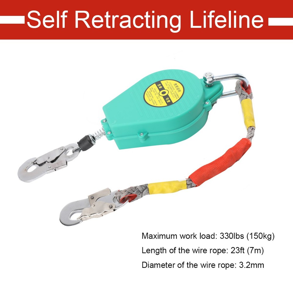 23 ft Self Retracting Lifeline Fall Arrester Retractable Fall Protection Device