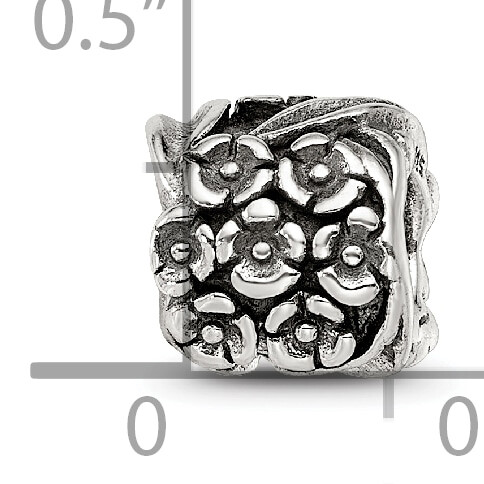 Silver Reflections Floral Bead QRS225