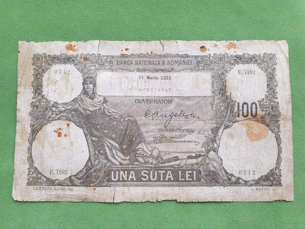 Romania 100 lei 1931 banknote