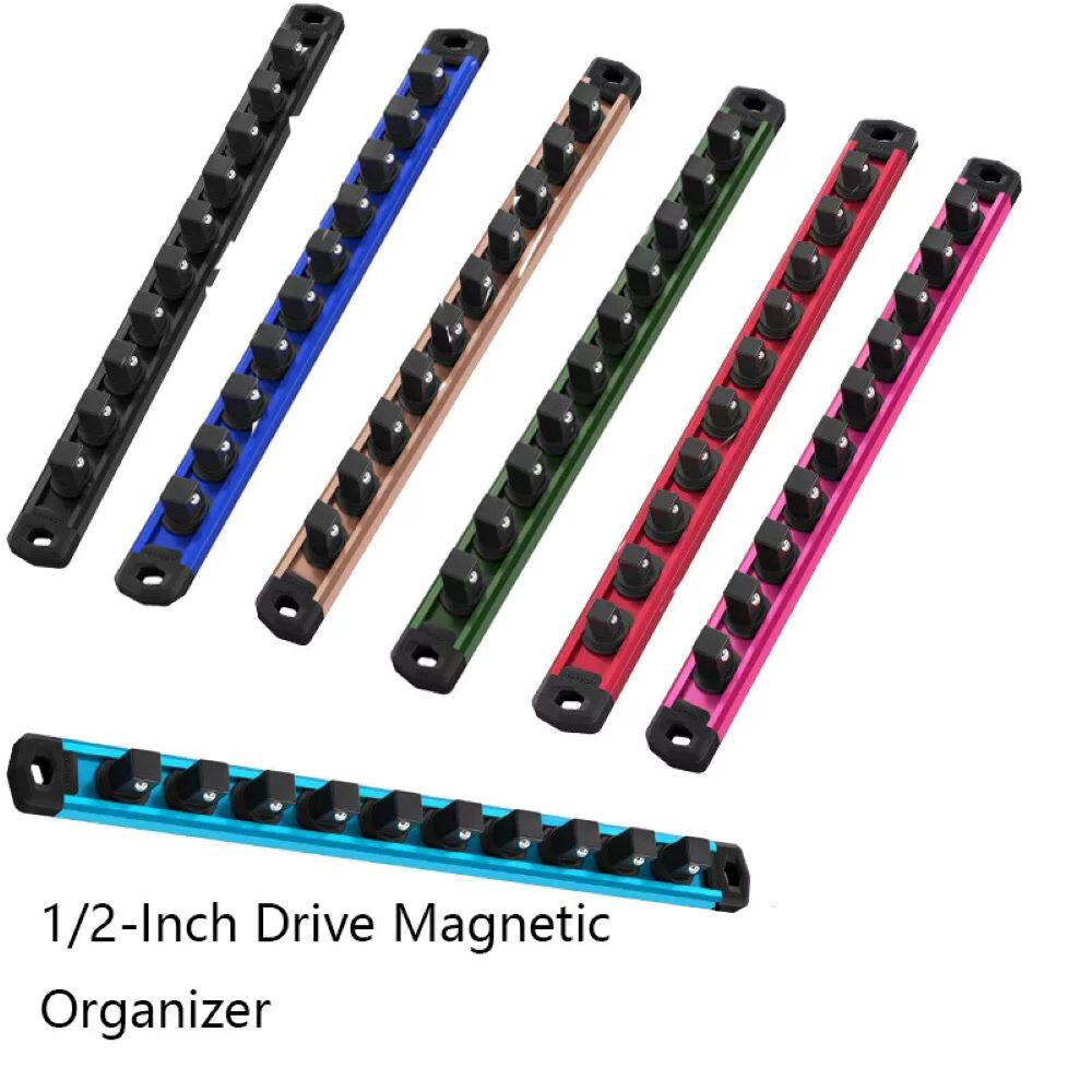 WORKPRO 3/8'' Dr Magnetic Socket Organizer Aluminum Alloy Socket Rail(no Socket)