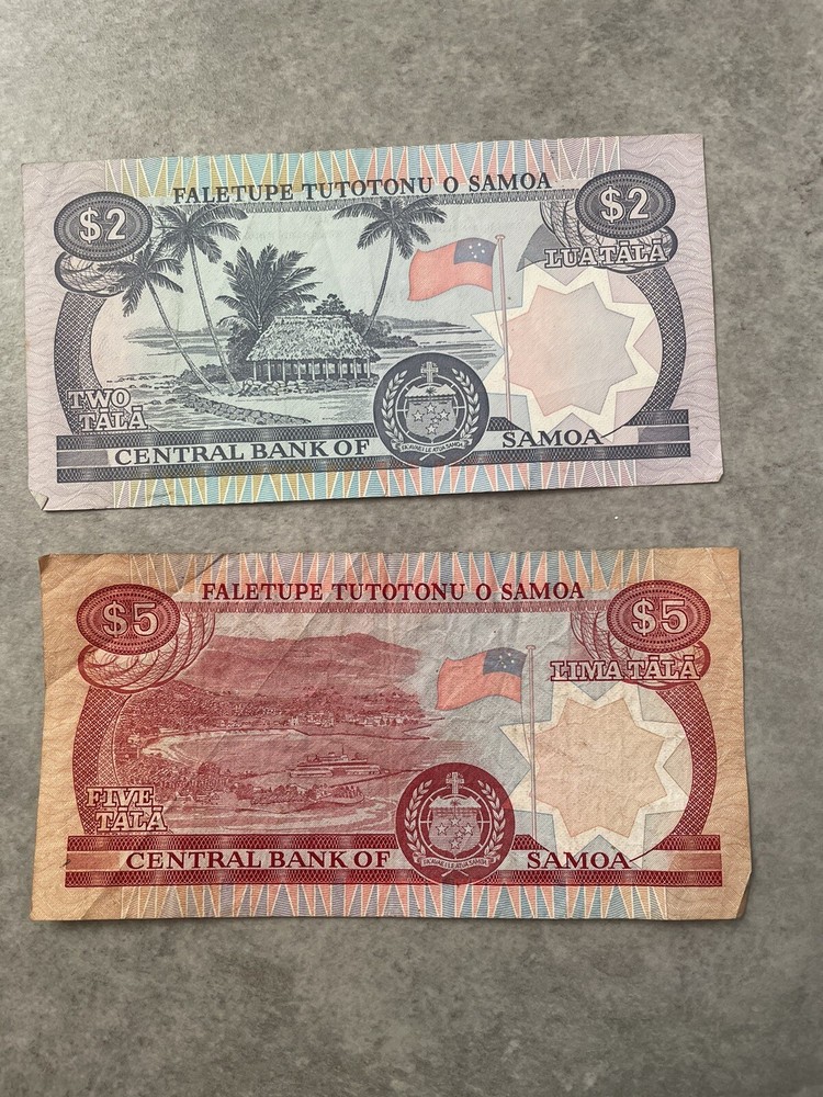 SAMOA $2 $5 TALA 2005 2 PCS