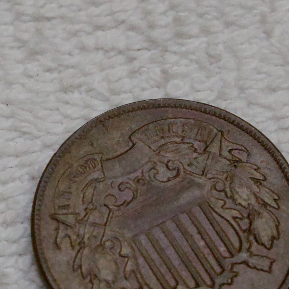 1868 TWO CENT PIECE 2C CIVIL WAR ERA COPPER COIN