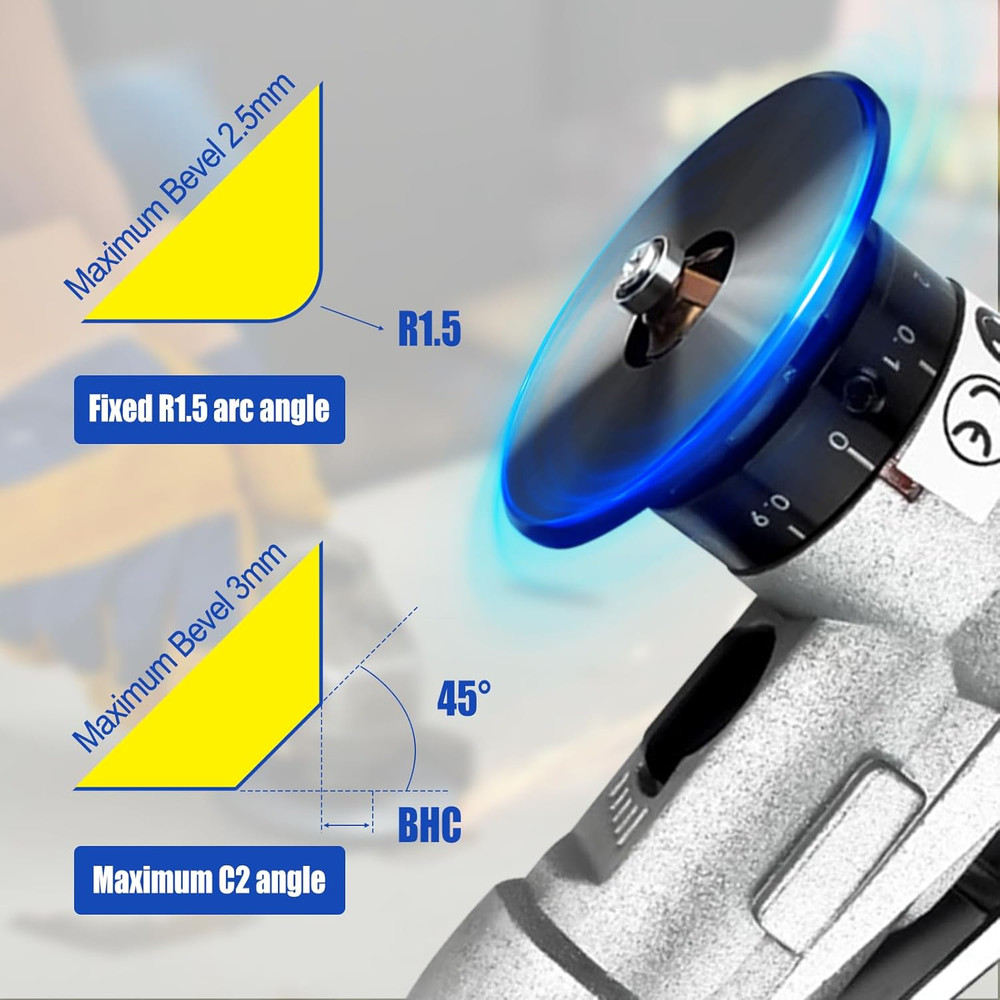 Pneumatic Chamfering Tool Handheld, Mini Aluminium Alloy Air-Powered Chamfering