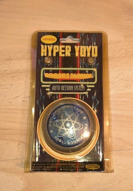 1998 Blue Hyper Yoyo Pro Spinner Professional Auto Return System