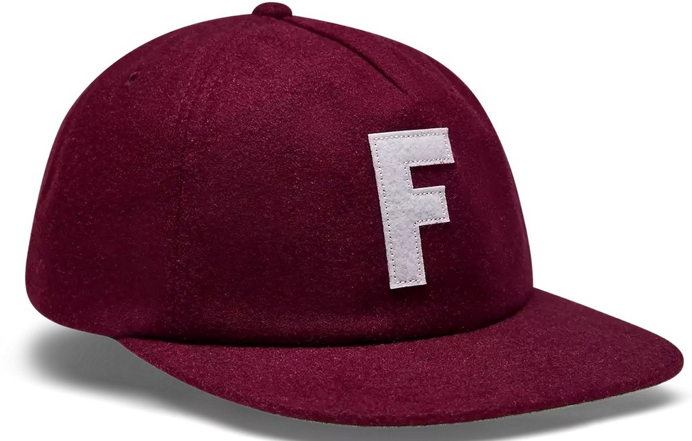 Fox Racing Big F Adjustable Wool Snapback Hat Rusty